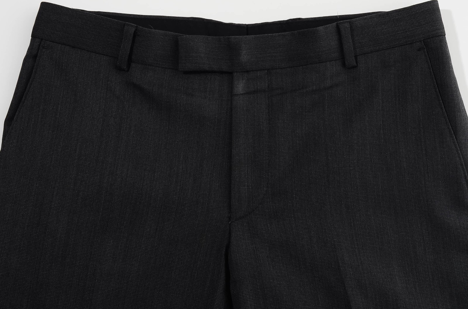 36 Strellson Gray Nailhead Worsted-Wool 2-Piece Suit 31×29.5 Trousers Jacket XS