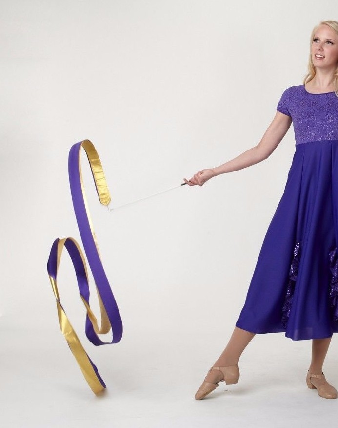 Praise Ribbon 13 ft long You choose color satin acetate Liturgical Dance Church