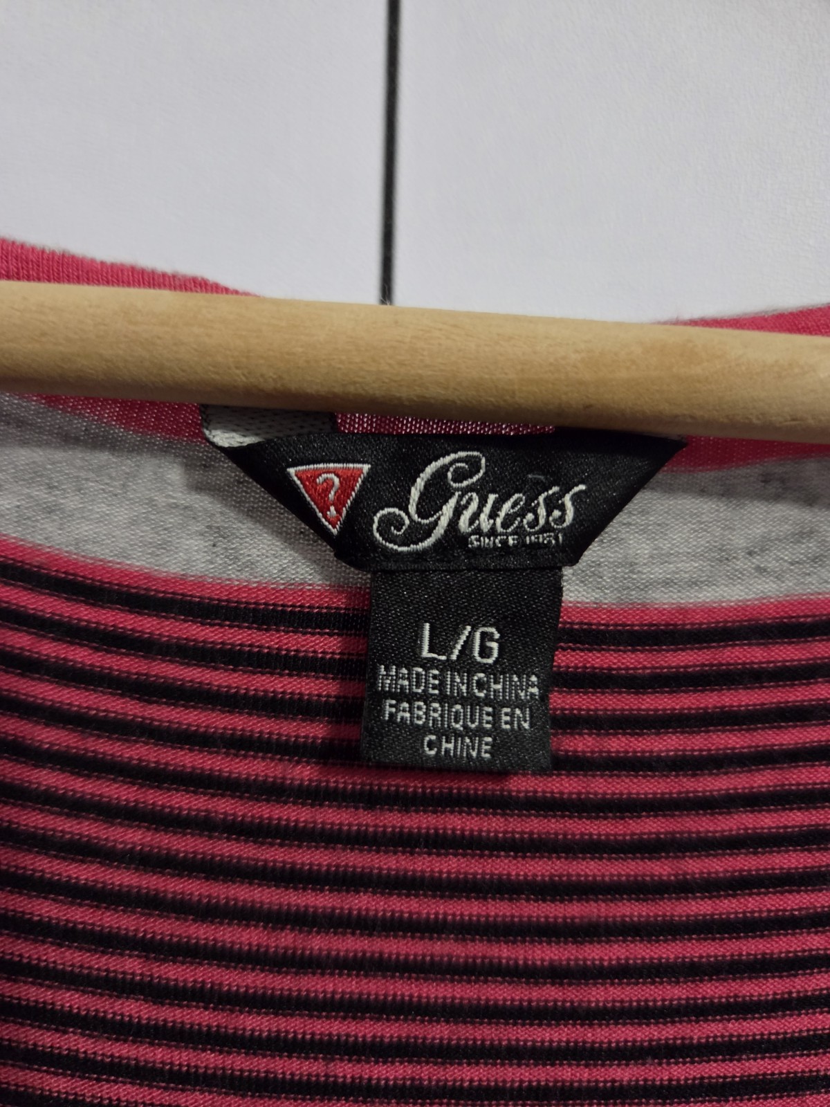 GUESS Racerback Tank Maxi Dress Magenta, Grey & Black Stripe, Size Large