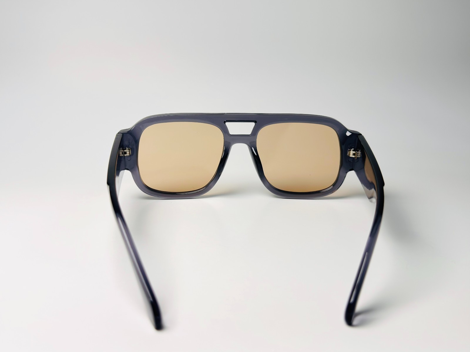 Black Oversized Square Sunglasses Champagne Lens Retro Shades for Women Men