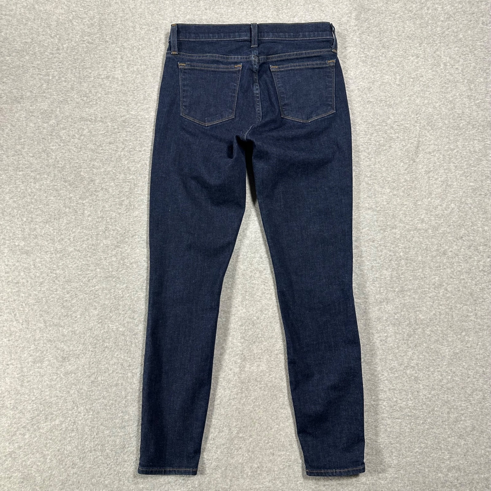 J Crew Jeans Women’s 27 8″ Toothpick Mid Rise Dark Wash Blue Stretch Denim