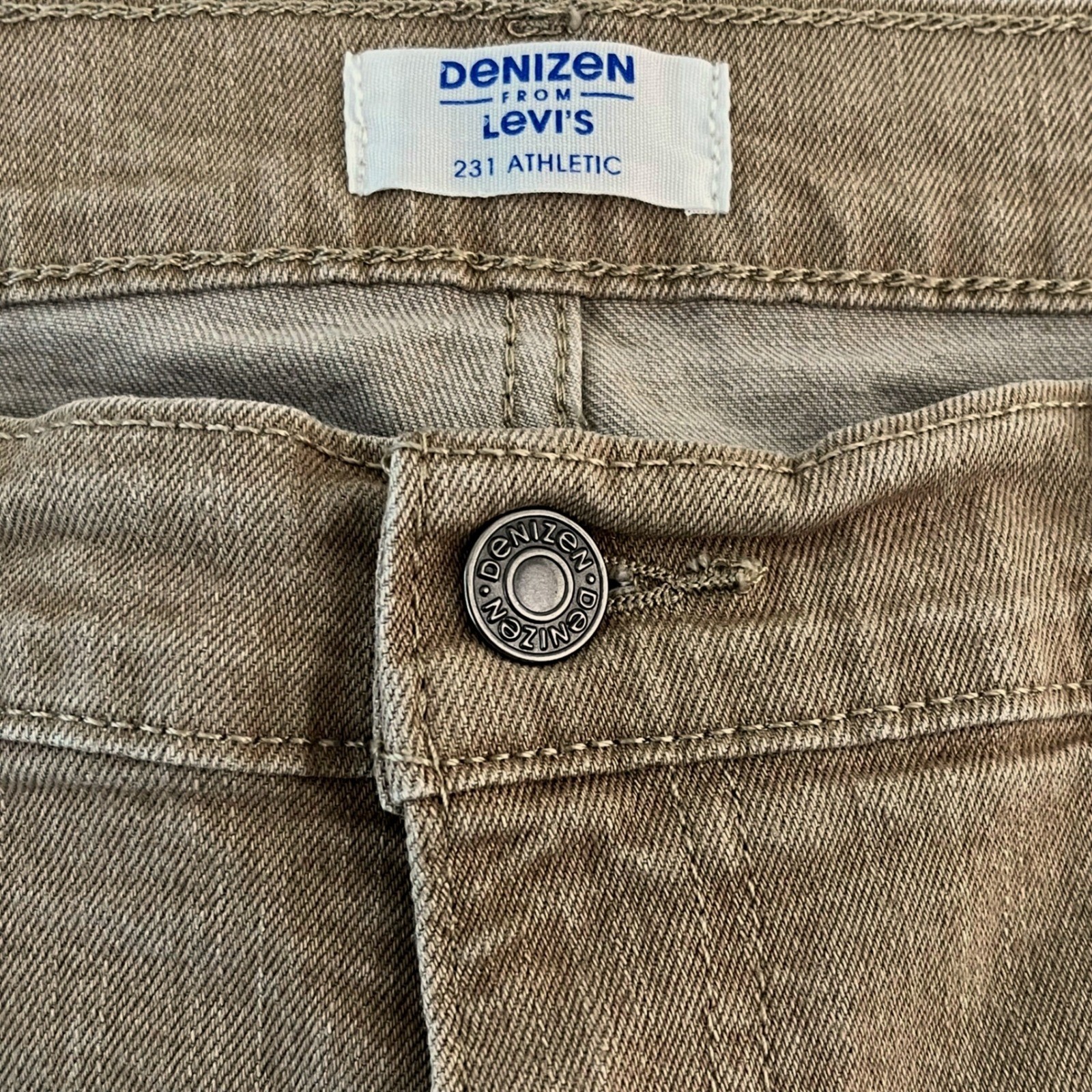 Denizen Levi’s Mens 231 Athletic Fit Jeans 38×29 Tan Stretch Slightly Tapered
