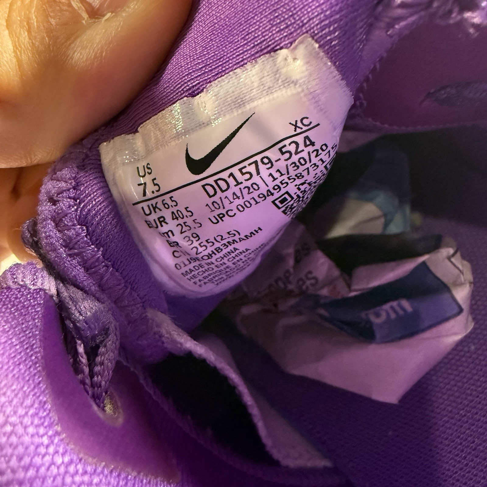 Nike Mens 7.5 Women’s 9 Zoom Vapor Cage 4 Rafa Wild Berry/White DD1579524 Purple
