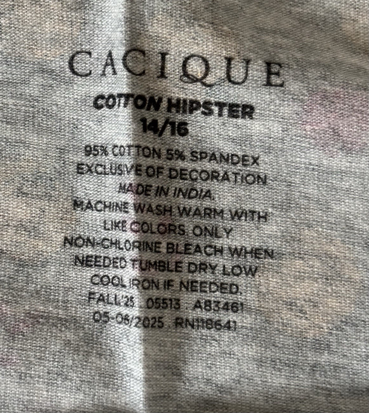 Plus Size 14/16 Lane Bryant Cacique Hipster Cotton Panty Fall Leaves Pumpkin