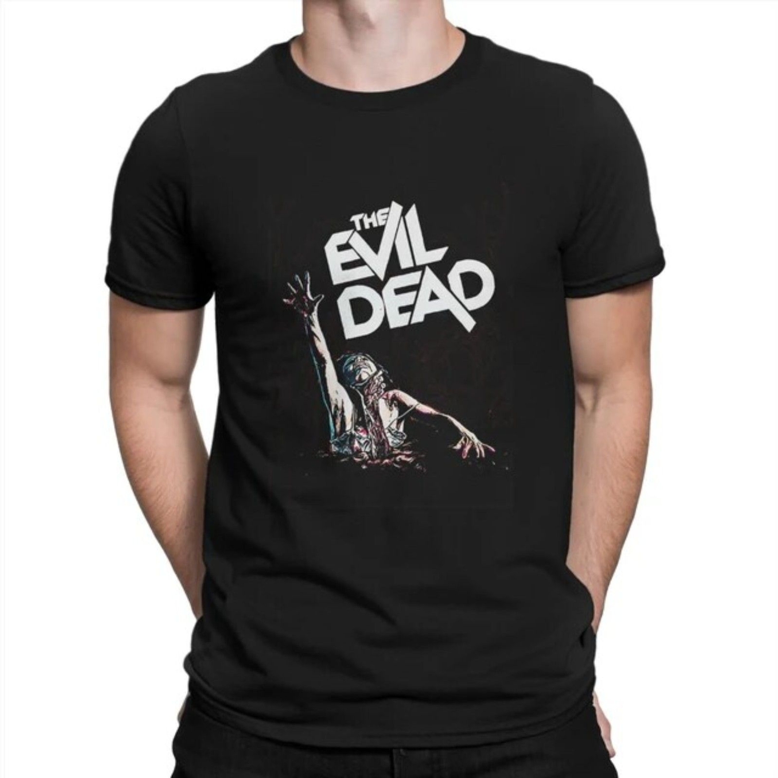 Evil Dead T-Shirt Mens Large Horror Movie Black Cotton Blend