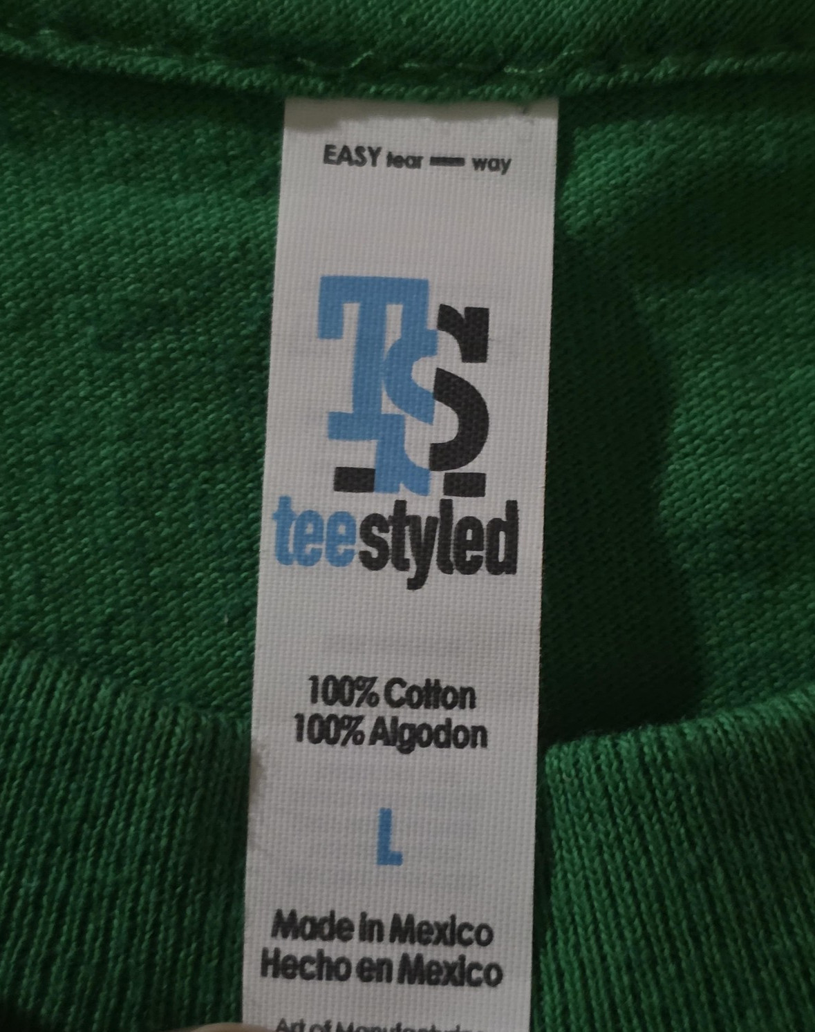 Secure The Bag Tee Styled Shirt Mens Large Green Embroidered Streetwear Tee
