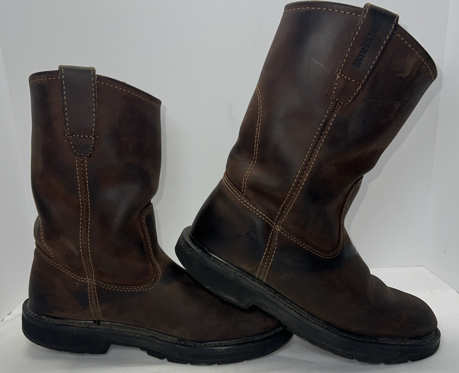 Wolverine Men’s W04727 Wolverine Brown Work Boot Slip Oil Resistant Sz 9.5 Ex W