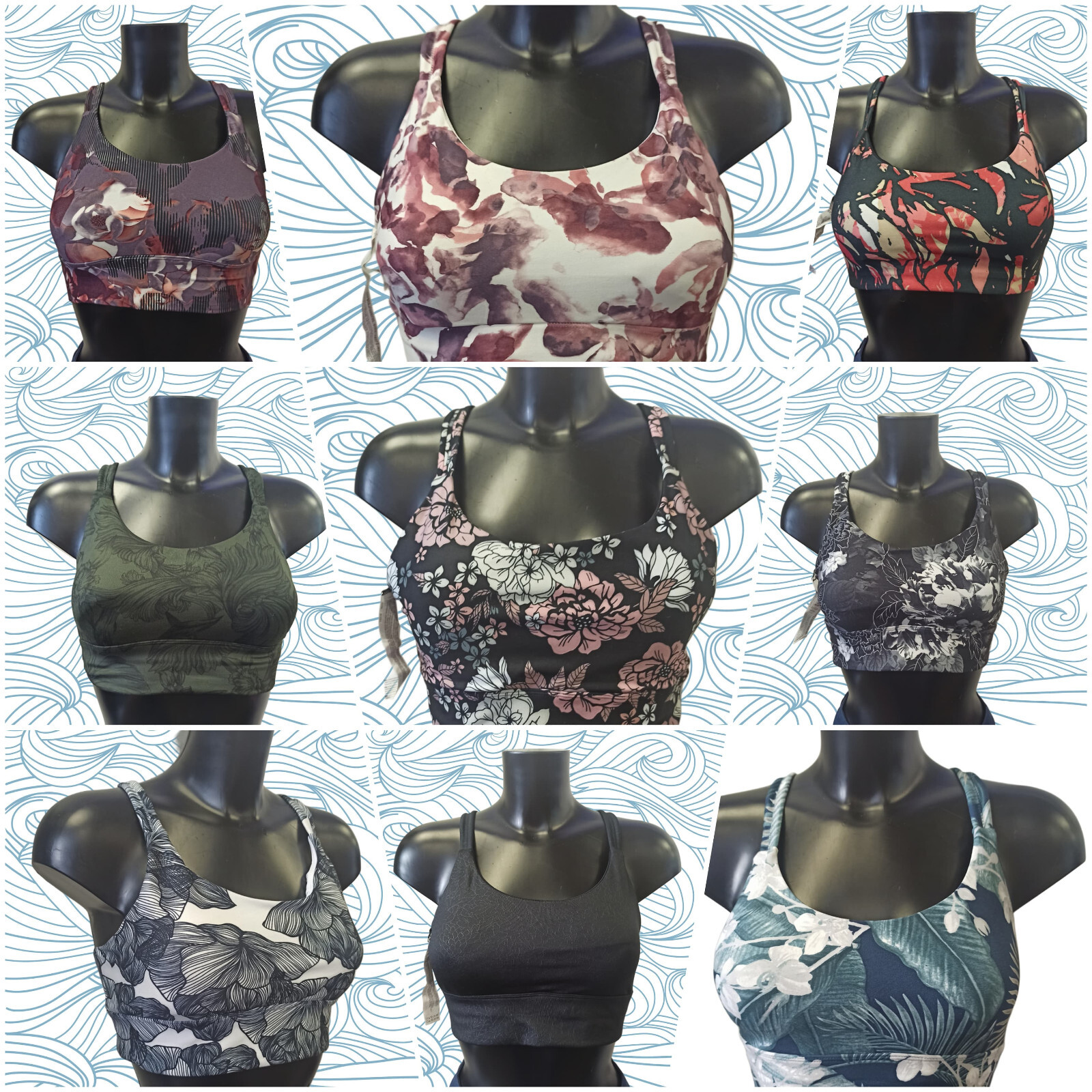 3 PACK COMFORT SPORTS GYM BRAS RandomAssorted