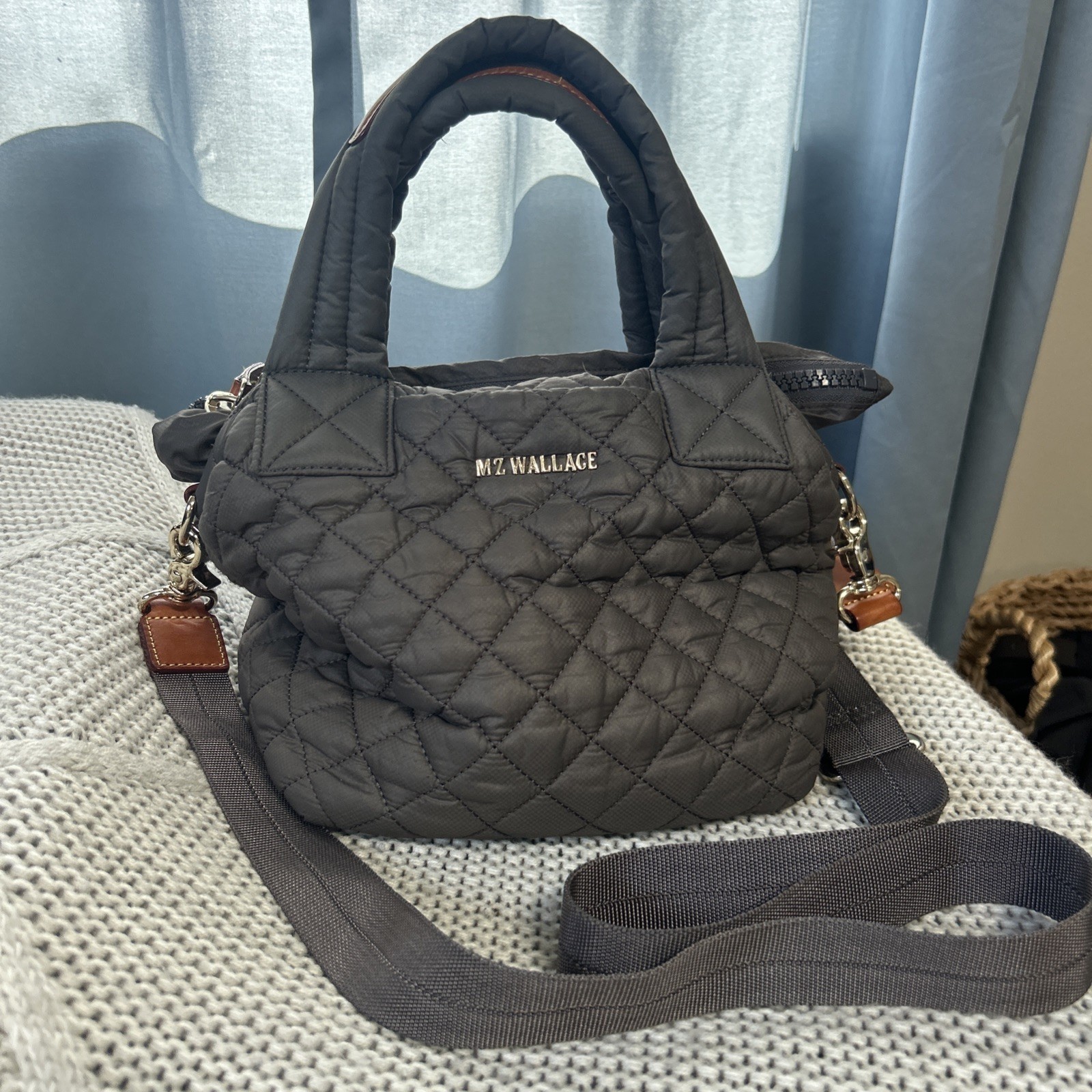 MZ Wallace Mini Metro Tote Deluxe In Magnet 9X 7.9