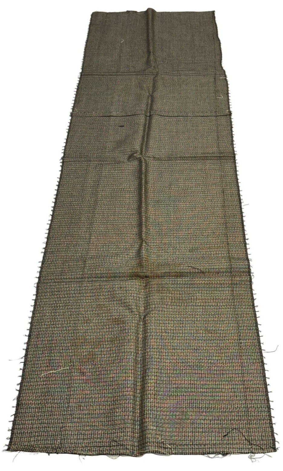 Japanese Vintage Kimono Fabric cloth Boro Silk Brown Tradition Dirt 53.1×13.7in
