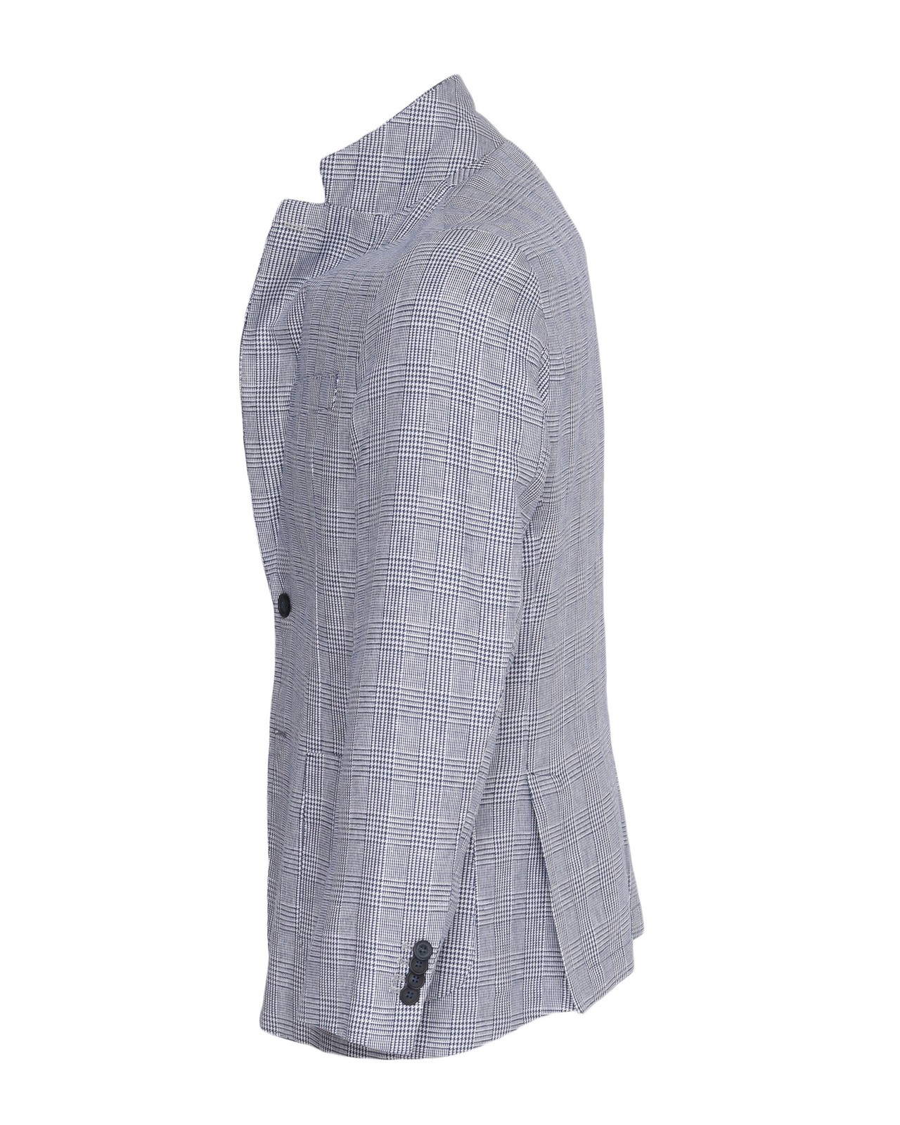NWT EZZELINO SPORT COAT blazer jacket bue linen cotton luxury Italy 48