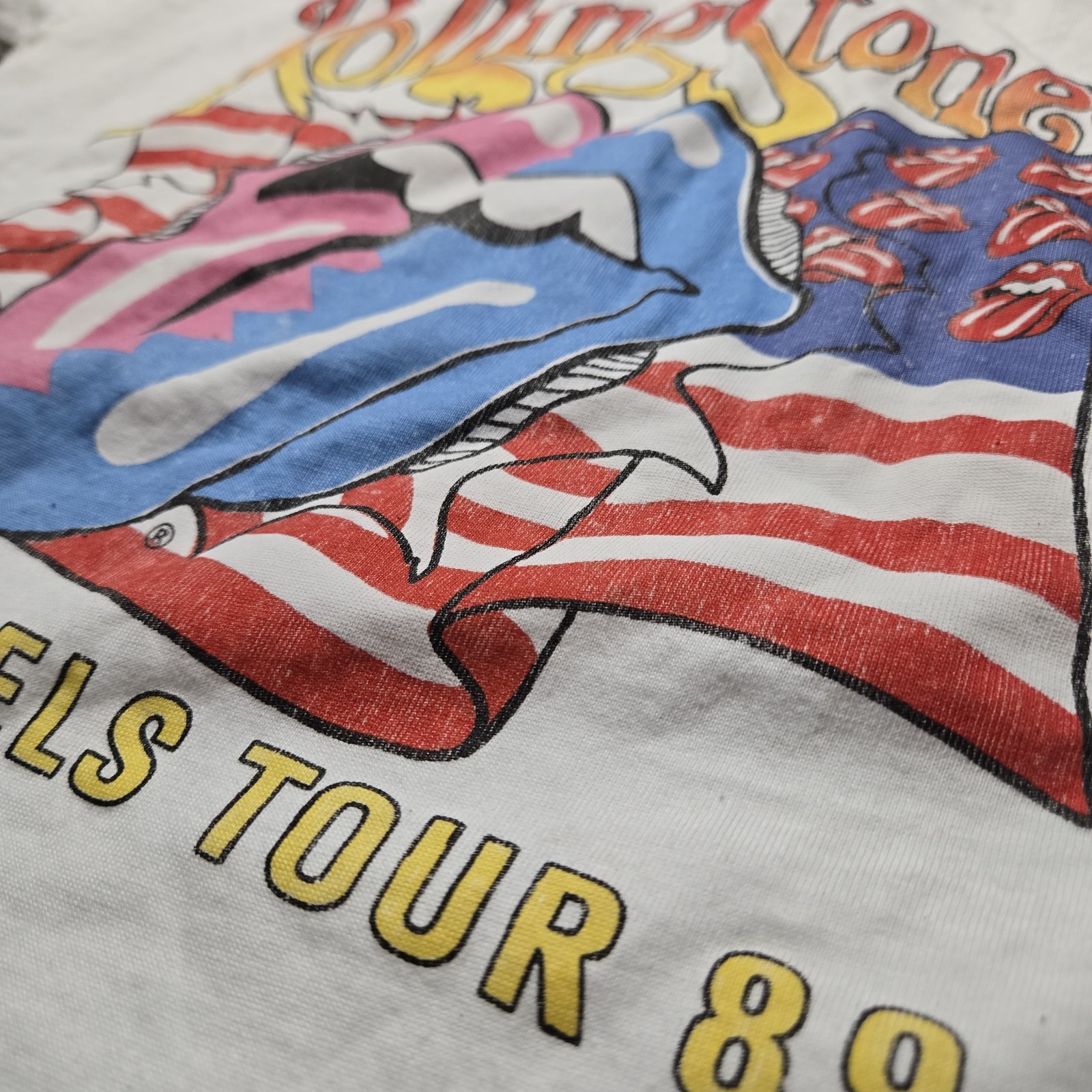 Vintage Rolling Stones 1989 Steel Wheels Tee Shirt 4T