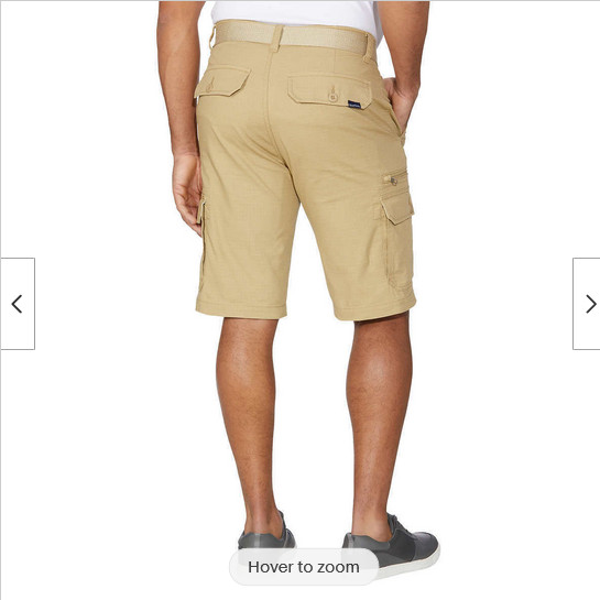 WEARFIRST MEN’S 685 LEGACY BELTED CARGO SHORTS (KHAKI 30W )NWT