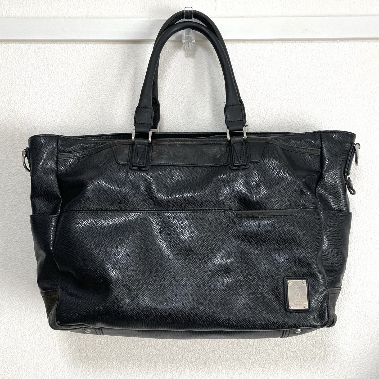 Master-piece MSPC Tote Bag Duffle 2way Leather Shoulder Black Large Made Japan