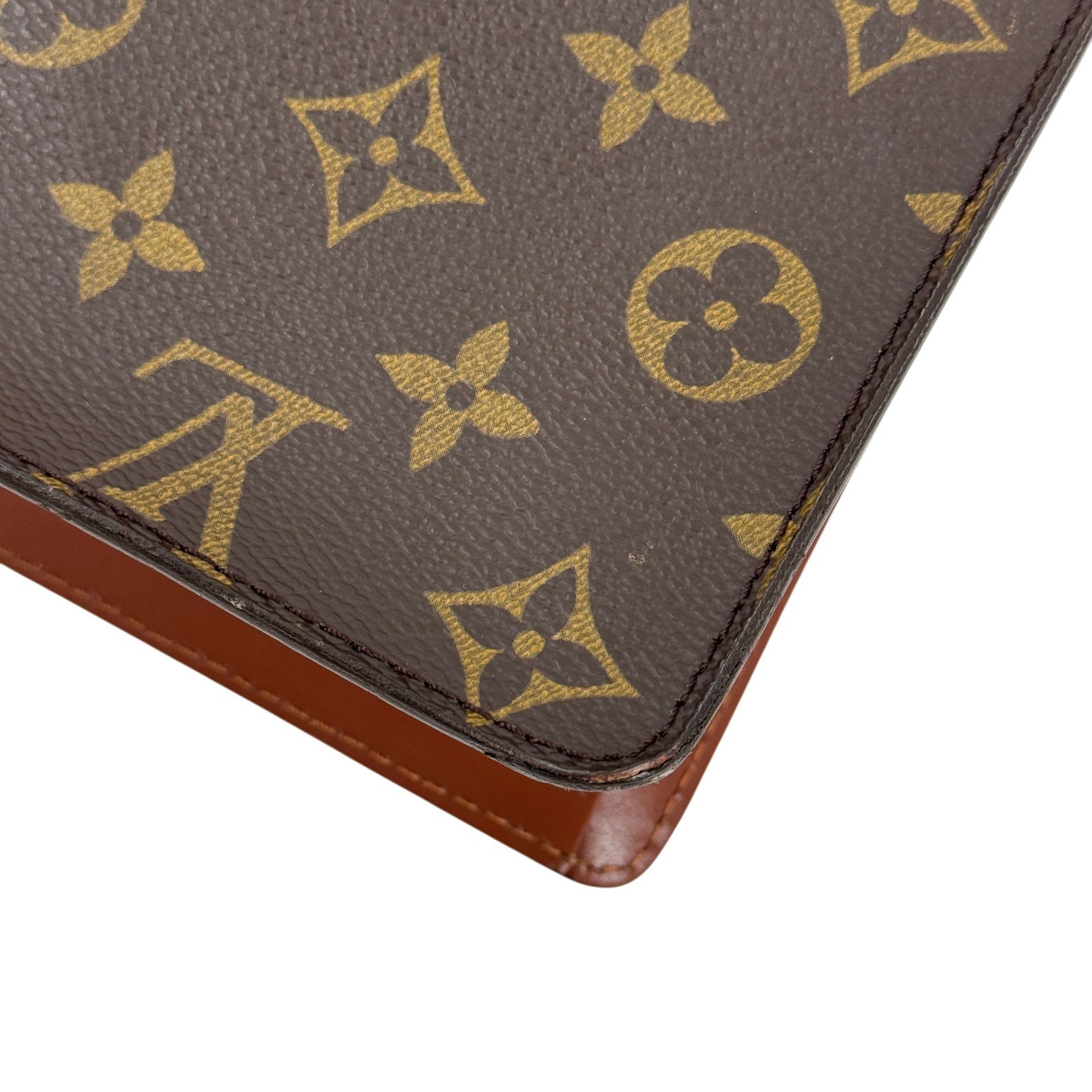 LOUIS VUITTON Monceau Monogram Canvas Brown 2Way Top Handle Crossbody Bag M51187