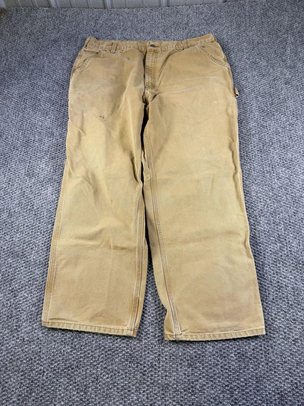 Carhartt Pants Mens 40×30 Brown Relaxed Fit Canvas Workwear Carpenter B11BRN