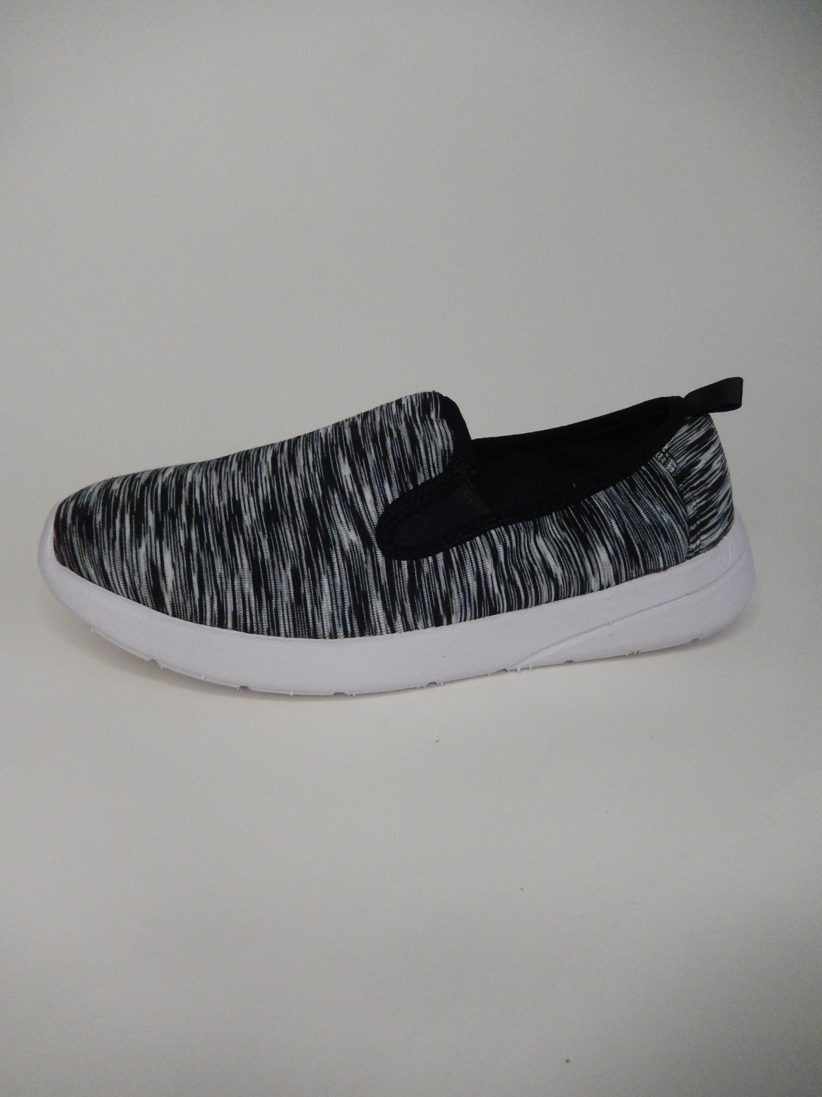 West Loop Slip-On Memory Foam Comfort Shoes Black/White Women’s 5-6