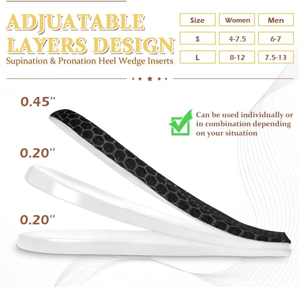 Corrective Insoles for Supination & Over-Pronation, Orthotics Medial & Lateral H