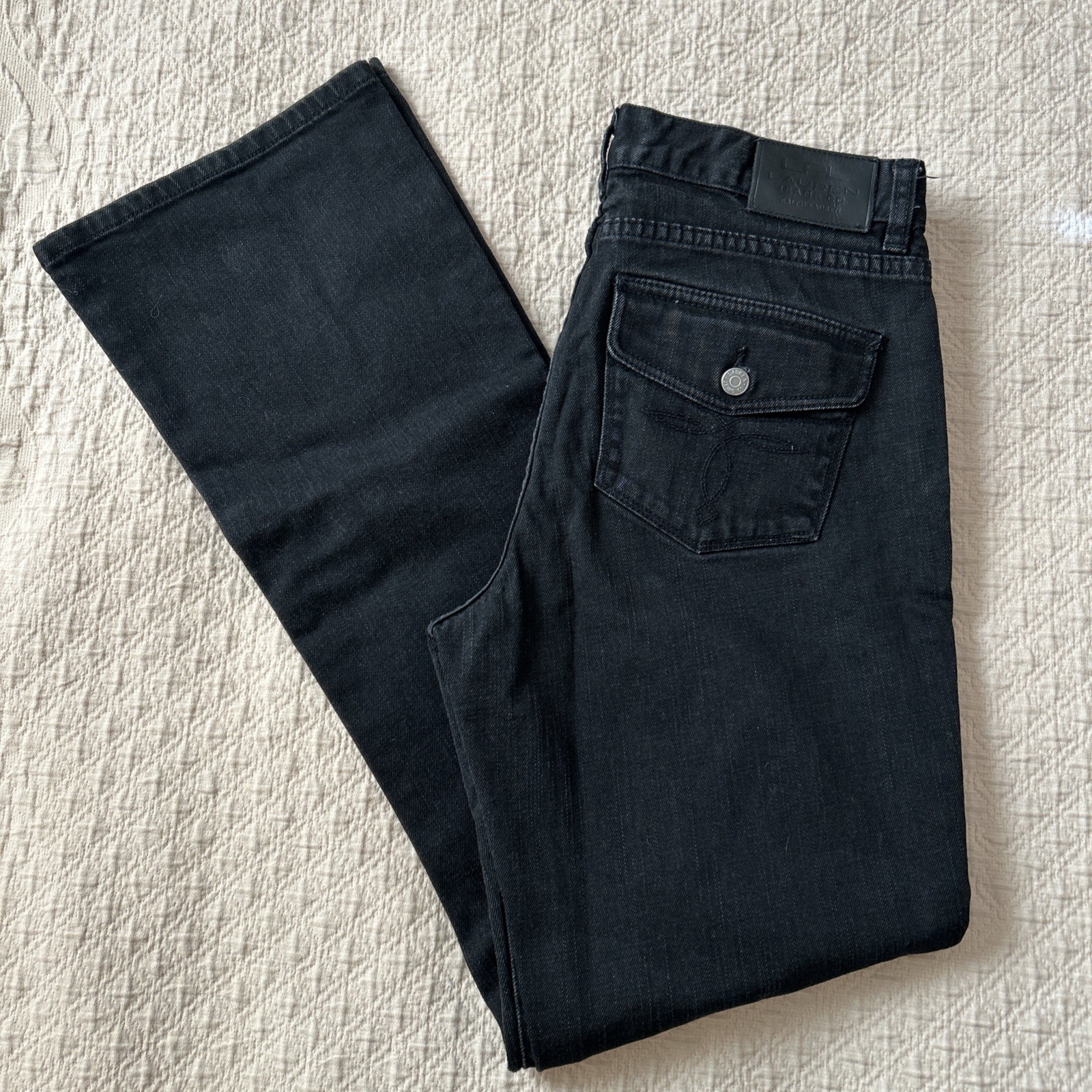 Lauren Ralph Lauren Jeans Women’s 6 Black Classic Bootcut Flap-Back-Pocket