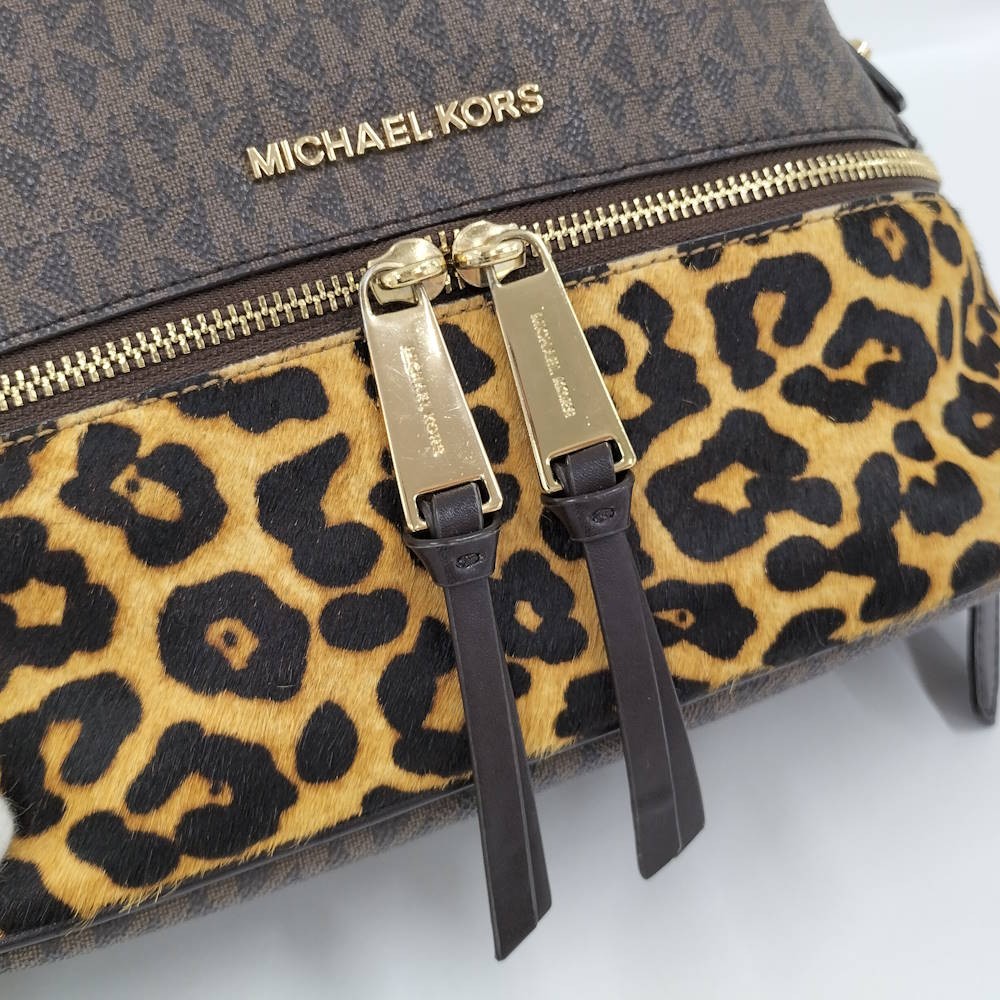 Import duty included for US buyers Michael Kors Backpack Brown Canvas 10.2 inch