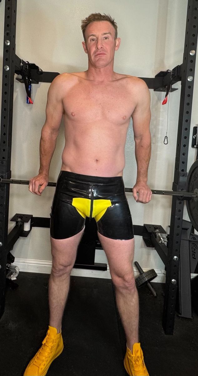 Sleeveless Shirt Front Zipper w/ Shorts 0.4 mil 100% Latex Rubber