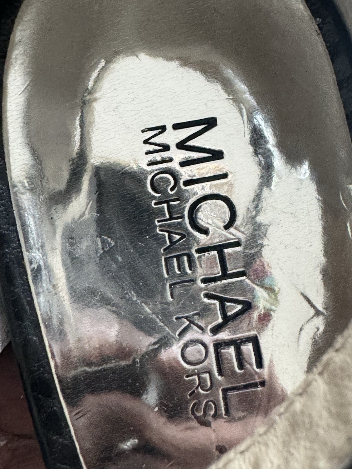 MICHAEL Michael Kors Leighton Sandal Strappy Heels Pewter Grey 11