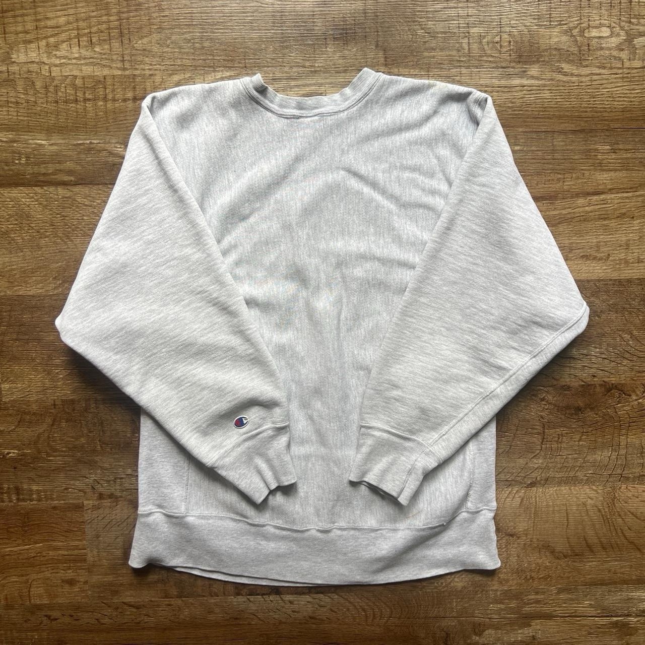 Vintage 80s Champion Reverse Weave Warmup West Virginia University Grey Crewneck