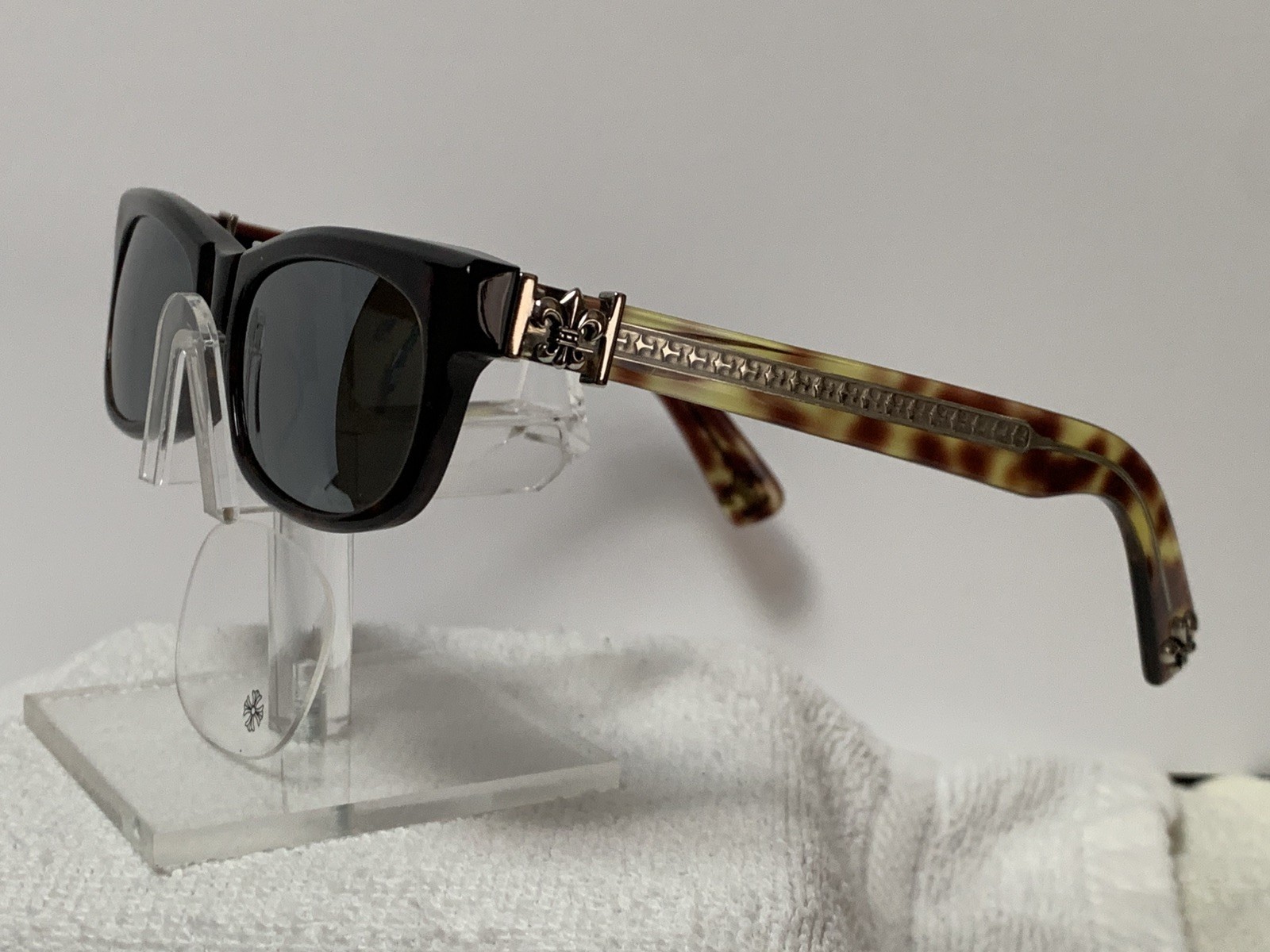 Chrome Hearts (Replica) Style Splat 55-17 Polarized Gray w/Silver Mirror NEW