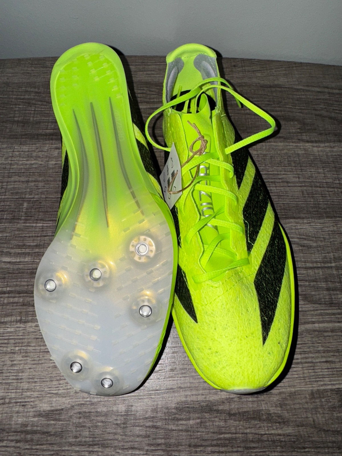 Men’s Size 7 – Adidas Adizero Prime SP 3 Strung Spikes Neon Lucid Lemon IH5800