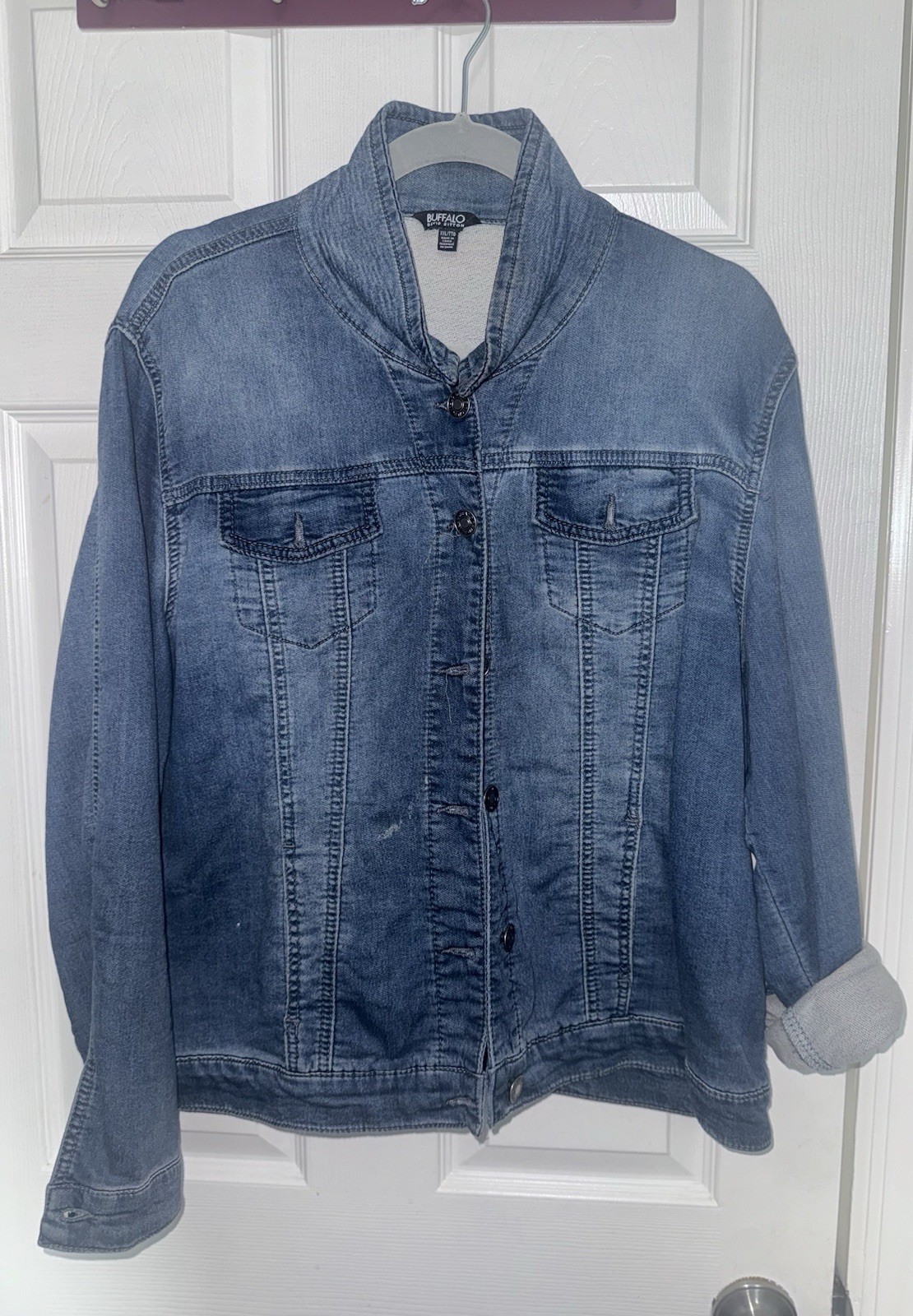 Buffalo David Bitton Women’s Blue Button-Front Jacket w/ Pockets XXL/TTG