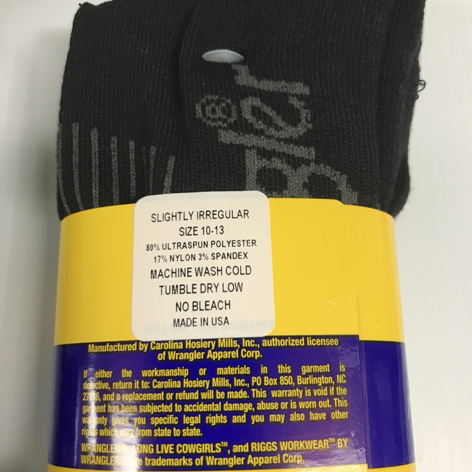 Wrangler Over the Calf Ultra-Dri Boot Sock, Large(mens shoe 9-13), Black, 4 pair