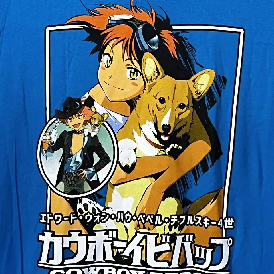 Cowboy Bebop T Shirt Men’s Small Blue Short Sleeve Graphic Anime Japanese NWT