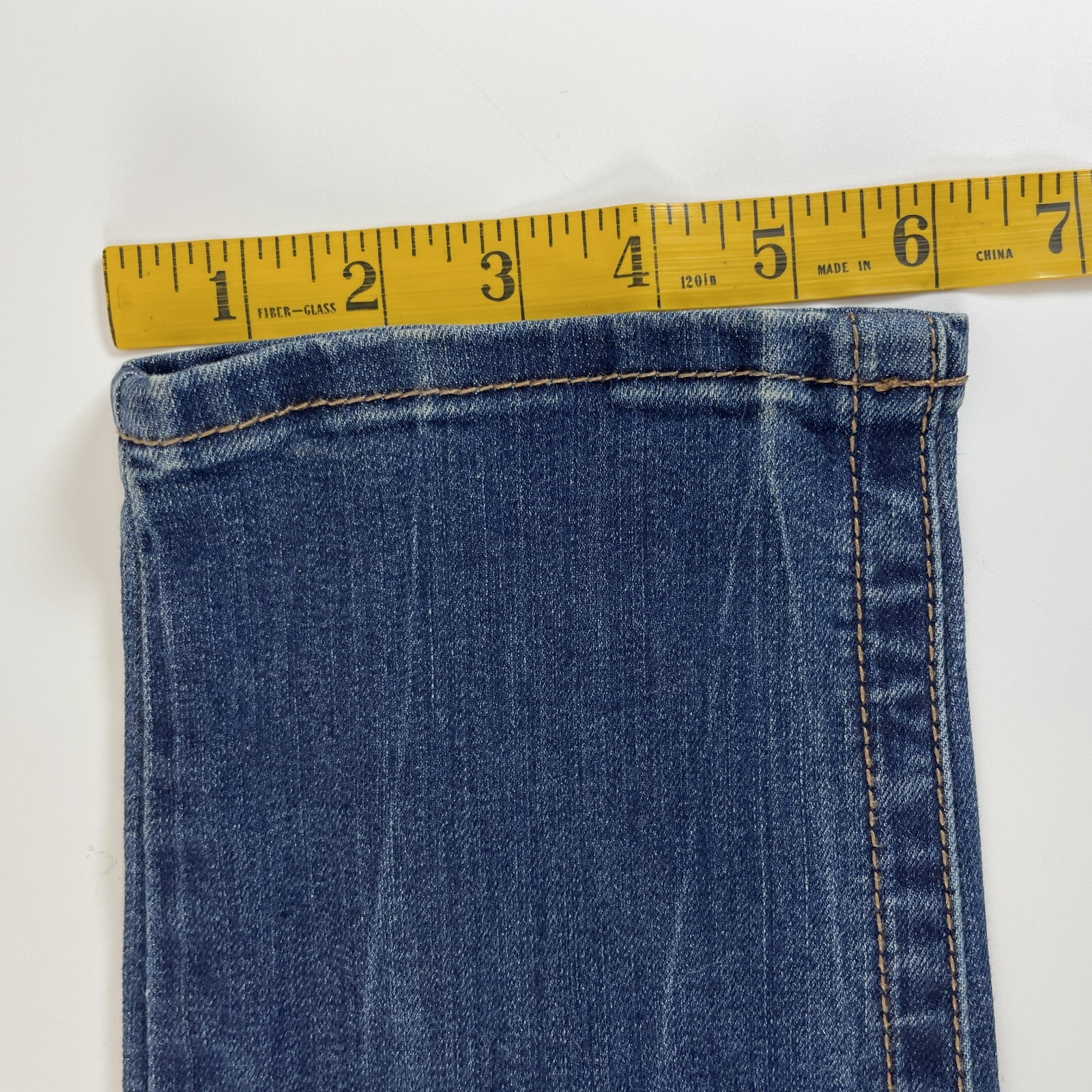 Seven7 Tummyless High Rise Skinny Jeans Womens 16 Avalon Blue Denim Stretch