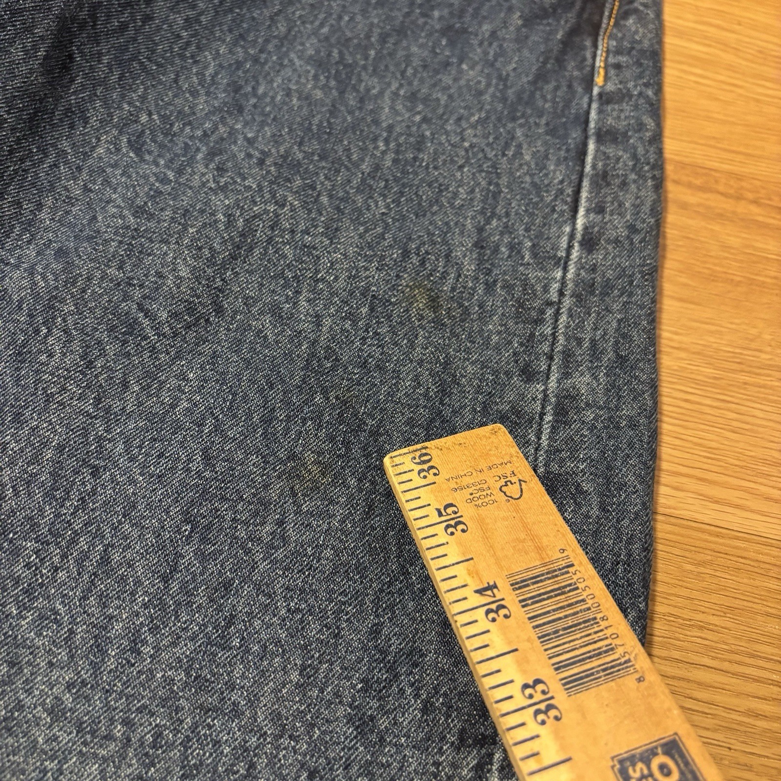 Levis 501 Jeans Men 38×36 Original Fit Blue Dark Stonewash Denim Button Fly 0194