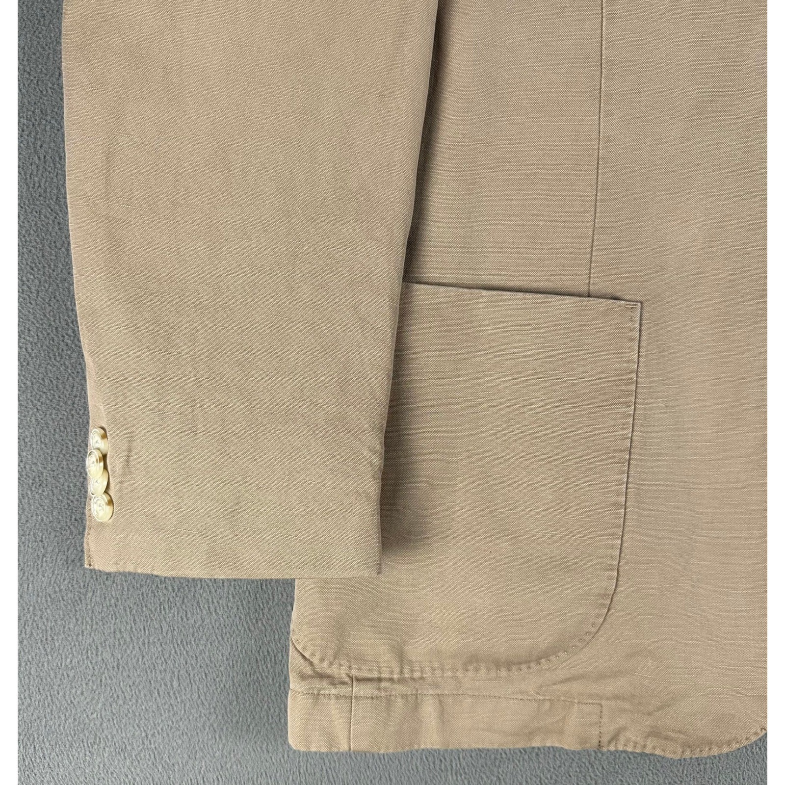 Kroon Blazer Jacket 46 XL Beige Cotton Linen Unstructured Quiet Luxury Bono 2