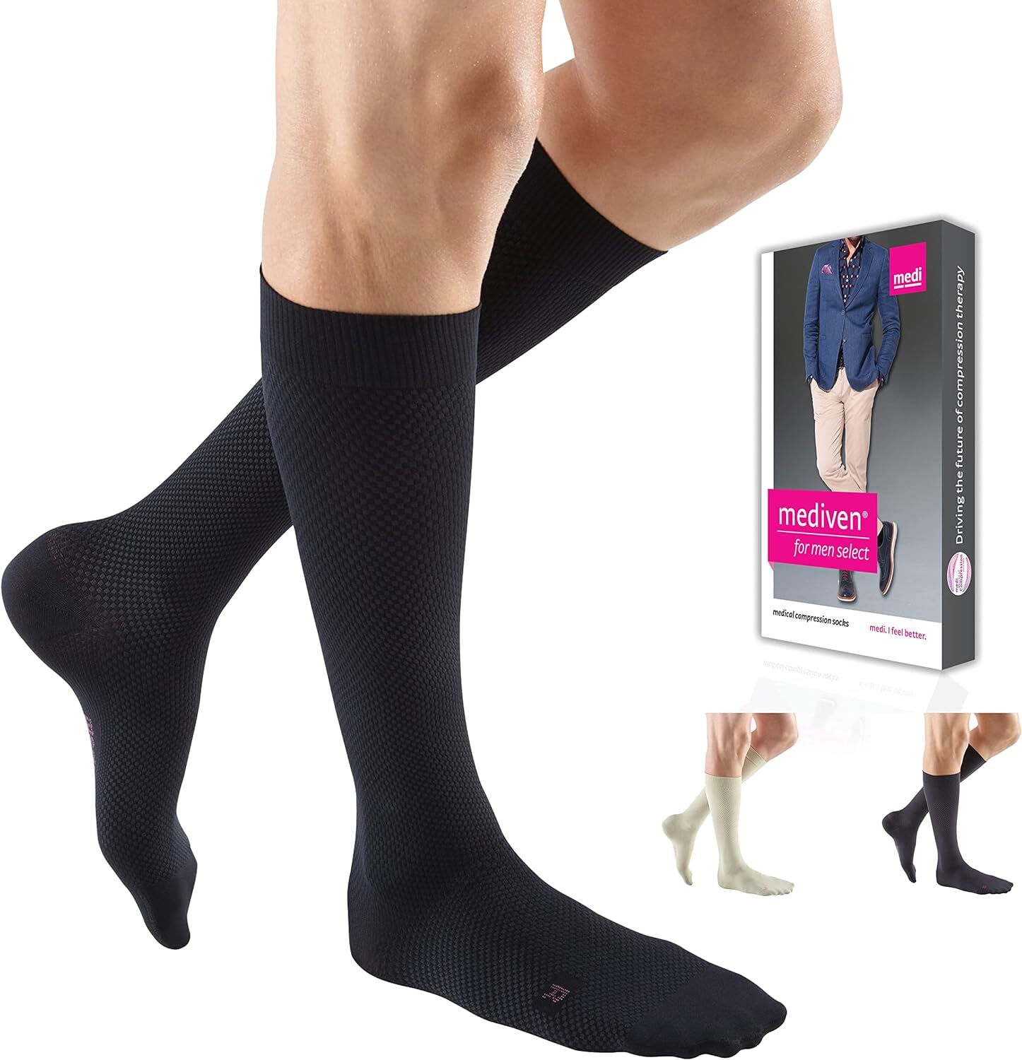 Mediven Select Style Mens Reg Standard Calf 15-20 mmHg Socks Pick Size & Color