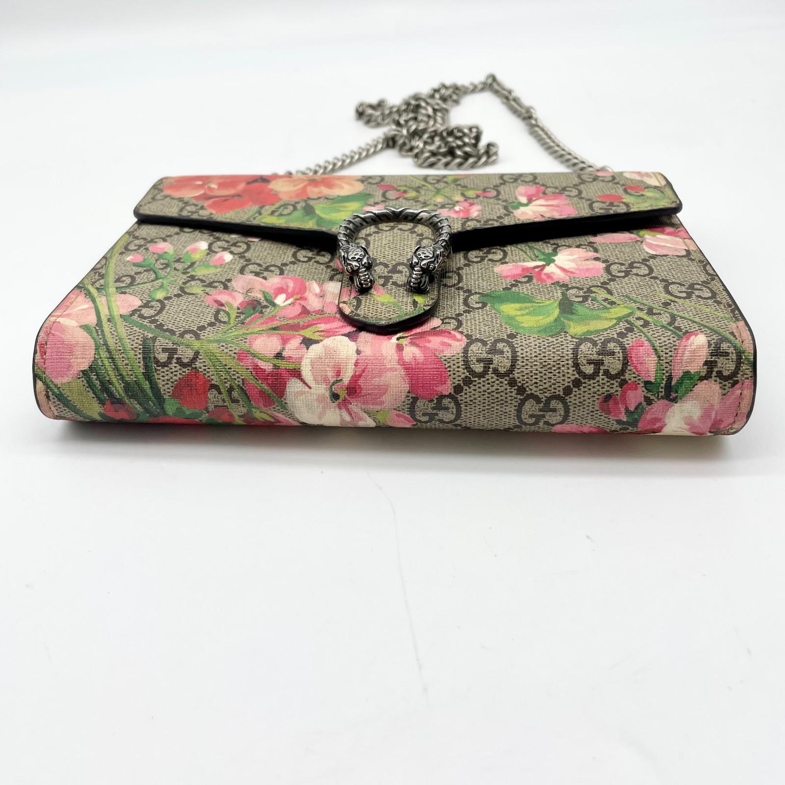 Gucci Shoulder bag Dionysus Blooms Chain Wallet Flower PVC Leather 401231 Auth