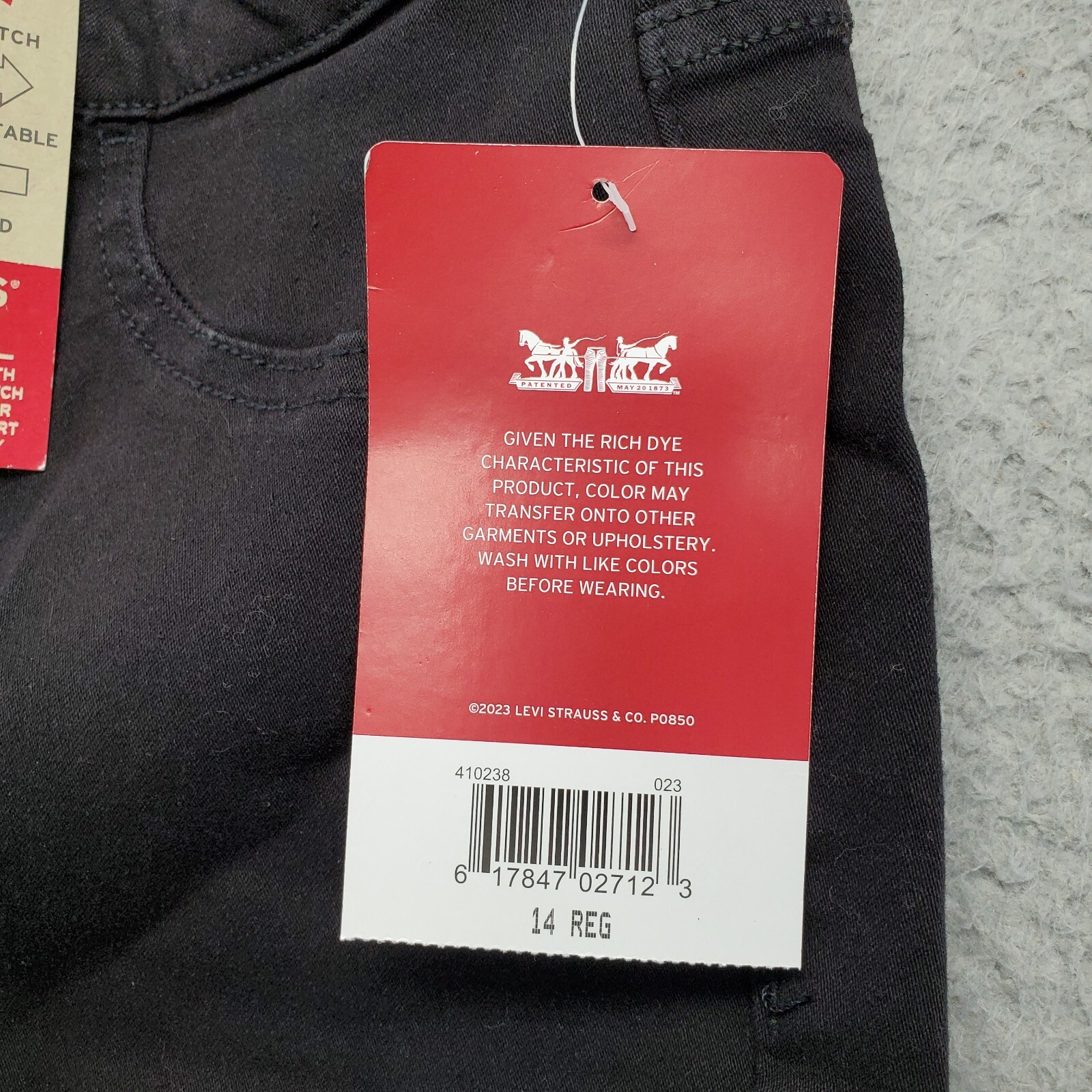 Levi’s Jegging Jeans Youth Size 14 Black Flex Stretch Comfort Waistband Pull On