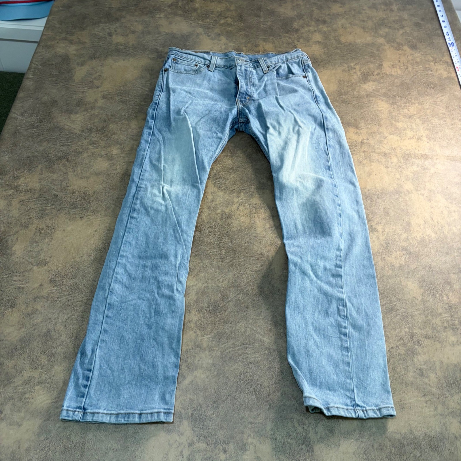 Levi’s 513 Slim Straight Jeans Mens 30×30 Light Wash Blue Denim 08513-0375