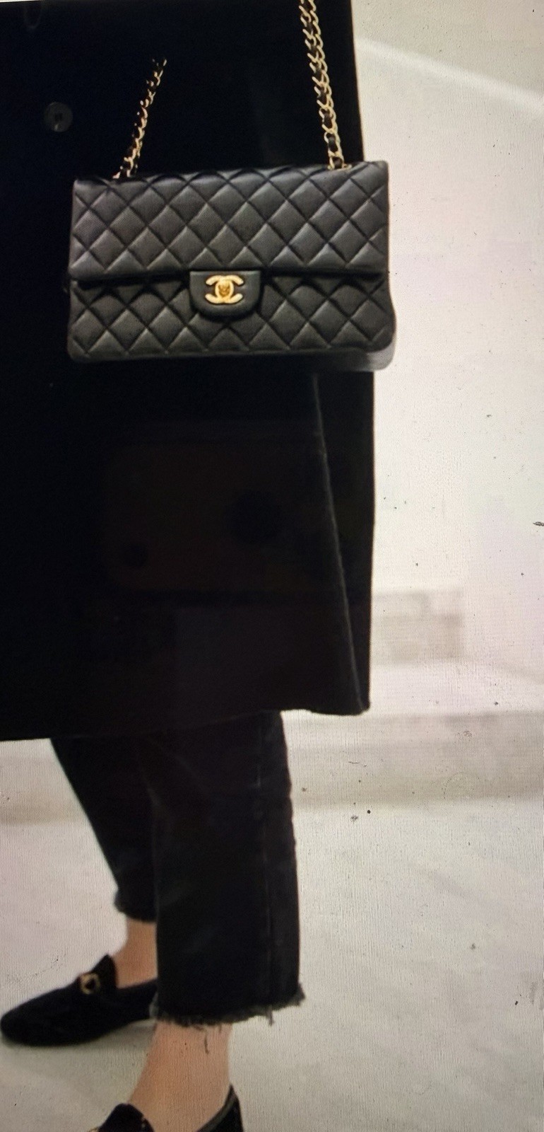 Chanel Medium Double Flap Bag Classic 2.55 Caviar Leather/Excellent Condition!