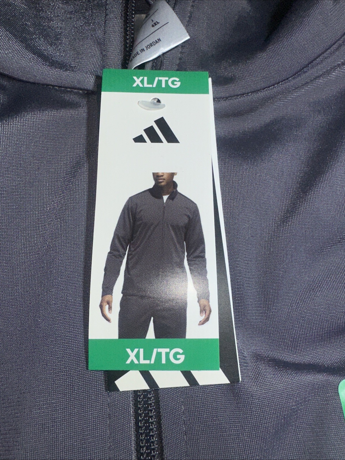 NEW Men’s Adidas Tricot Full Zip Track Jacket Gray Size XLarge