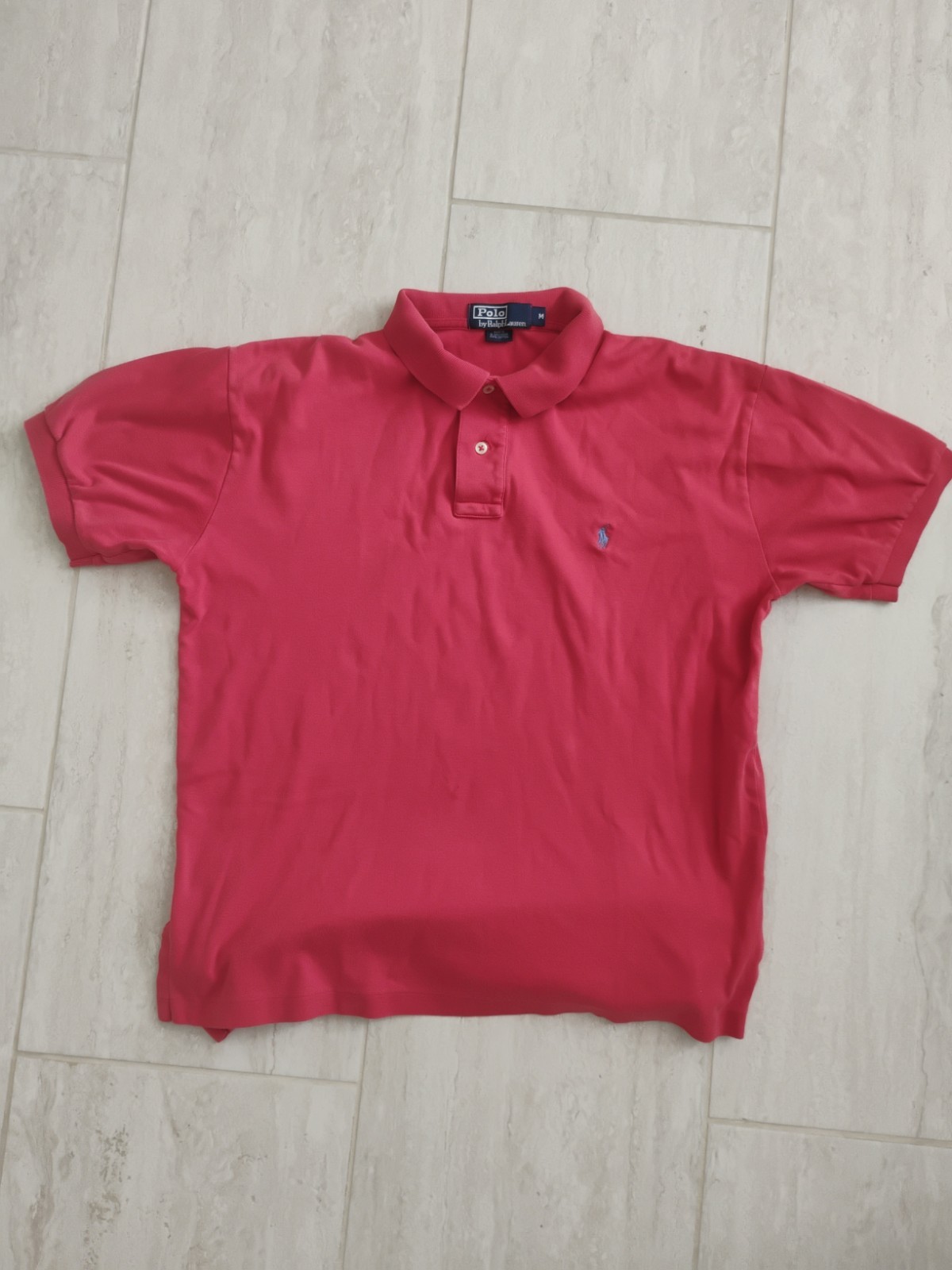 Polo Ralph Lauren Mens Medium Red Polo Shirt Short Sleeve Classic Pony Cotton