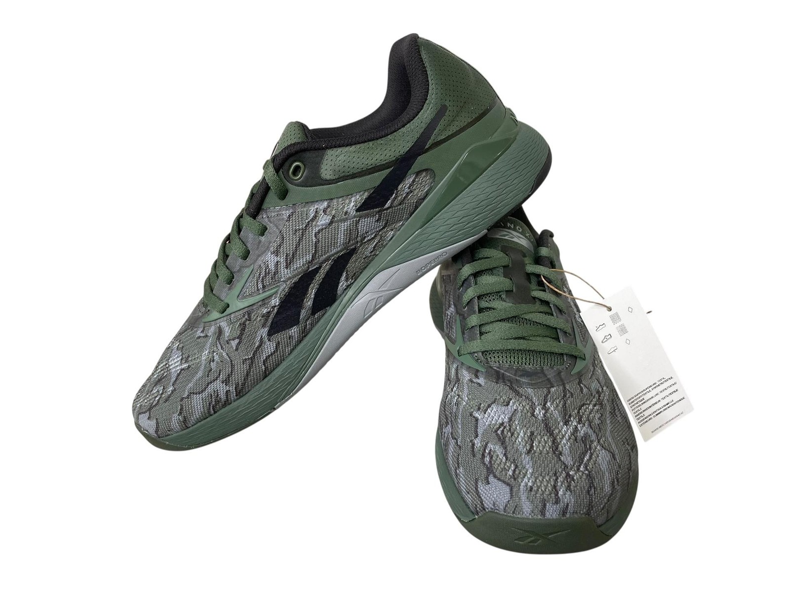 Reebok Men Sneaker Running Casual Nano X5 100229391 Green Black Grey Size 6.5 M