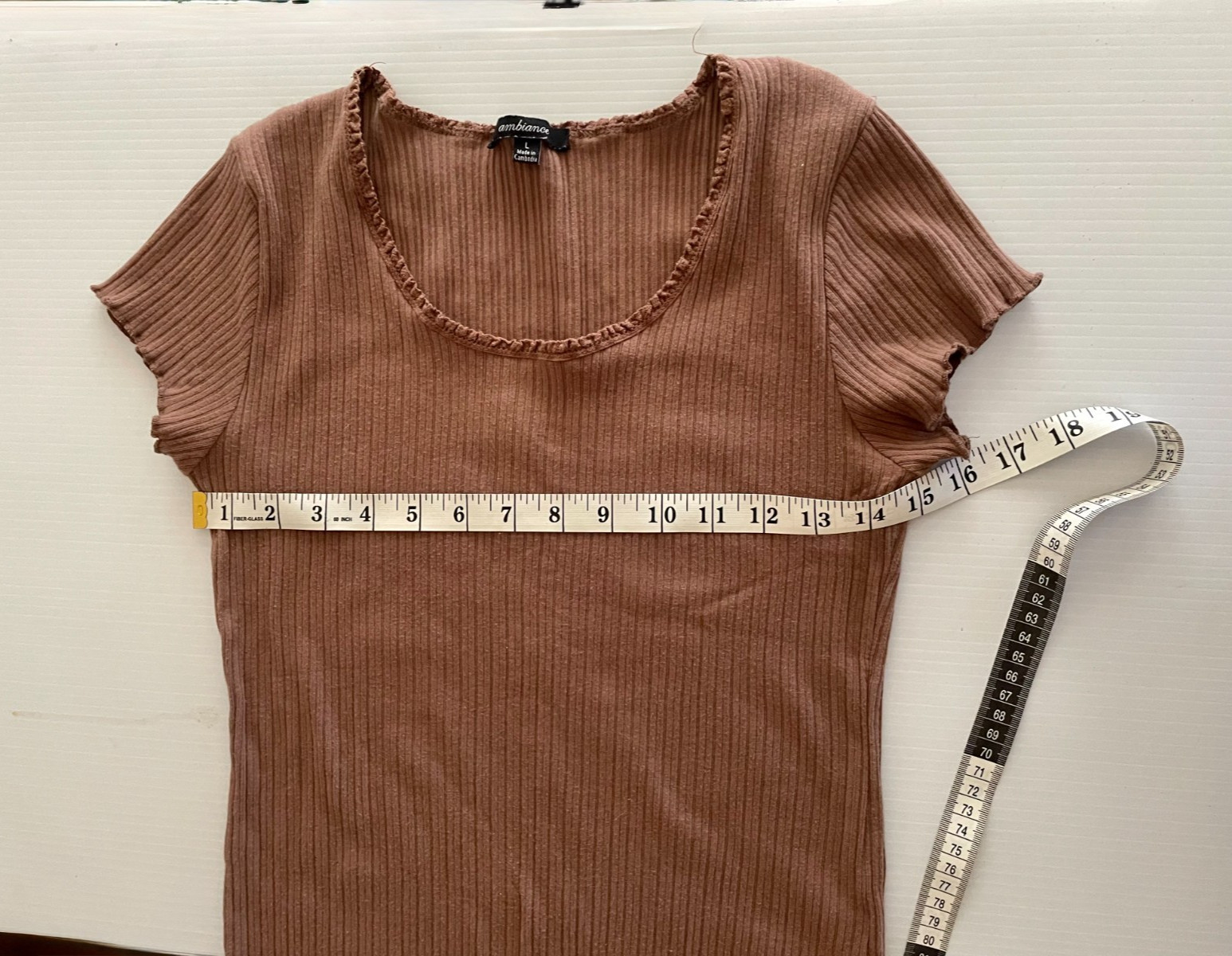 Ambiance Cute brown blouse, Top for summer