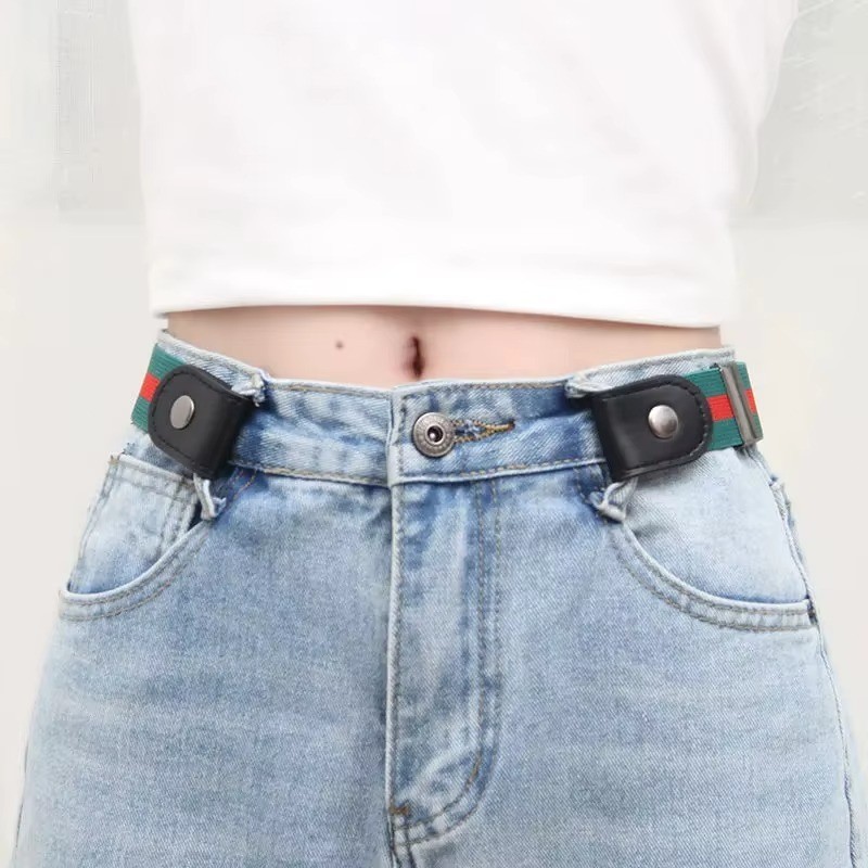 Men Women Buckle-free Elastic Invisible Waist Belt for Jeans No Bulge Hassle