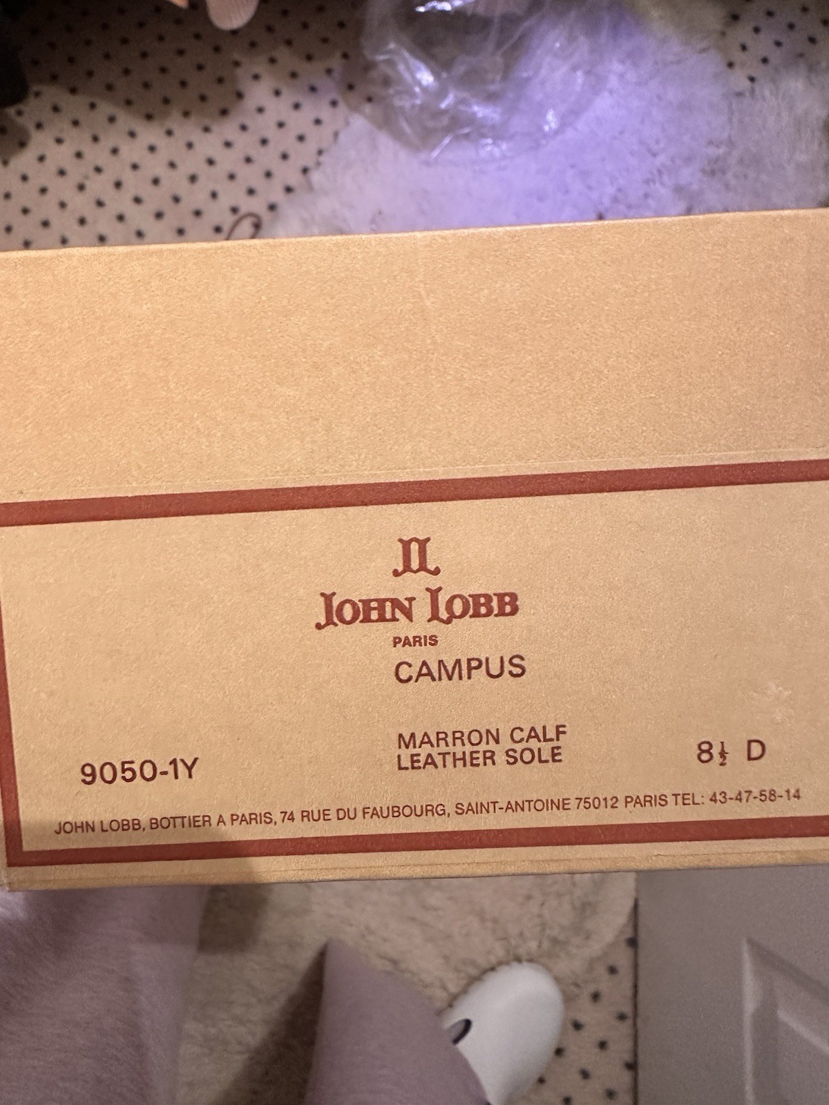 John Lobb Campus Men’s Leather Slip-On Loafers US 9 D Brown Almond Toe