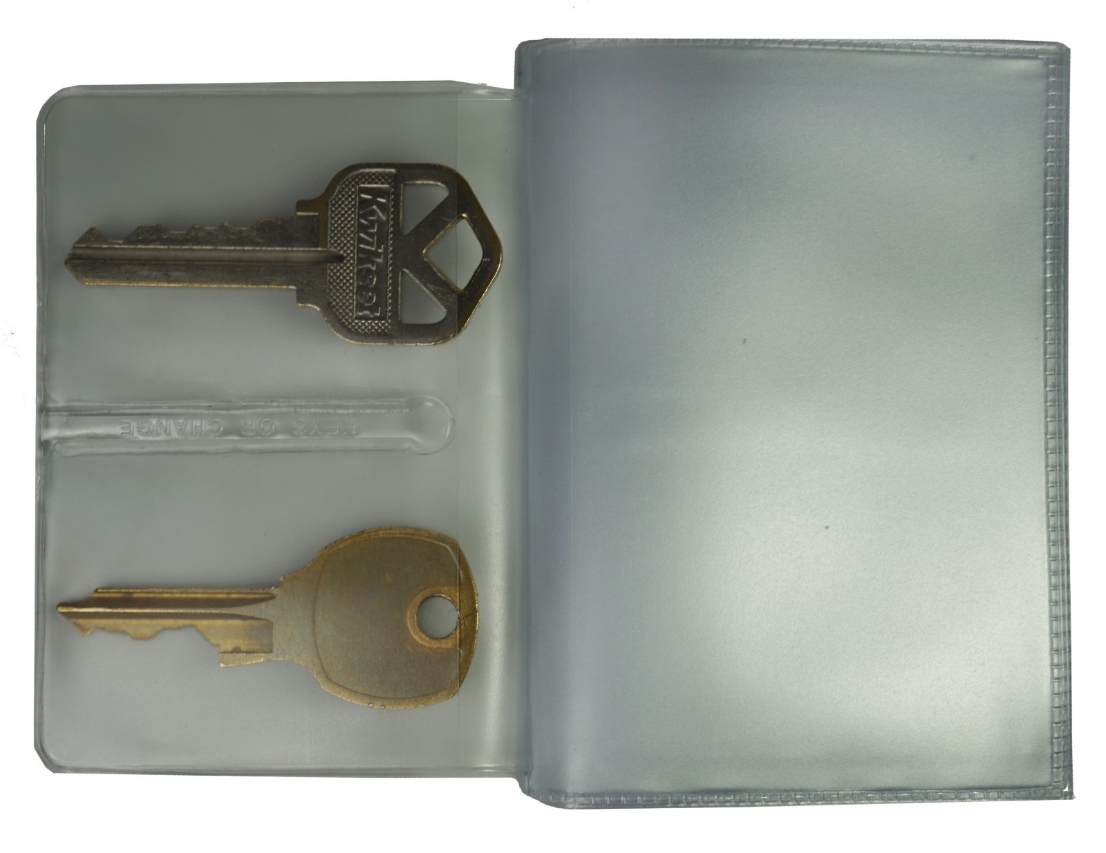 Heavy duty vinyl 6 pages wallet insert – KEY tab for trifold-bifold MADE IN USA