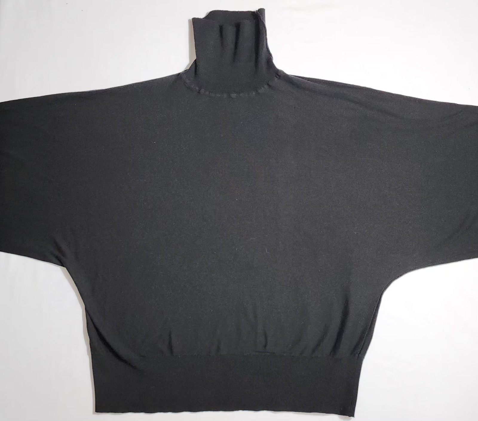 Cable & Gauge 2XL black lightweight turtleneck Top oversize dolman batwing Sleev
