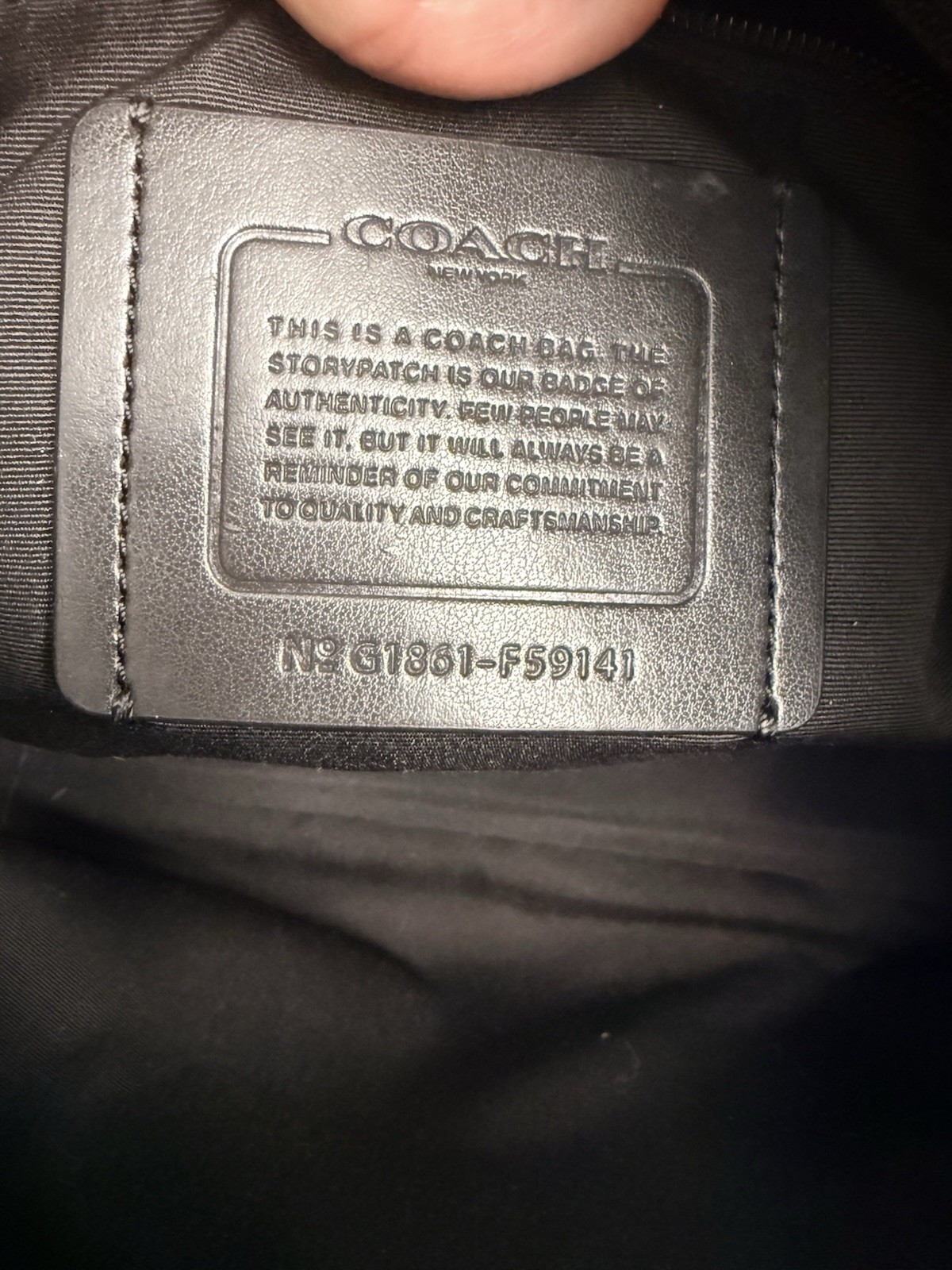 Coach Perry Metropolitan Tote in Black Crossgrain Leather
