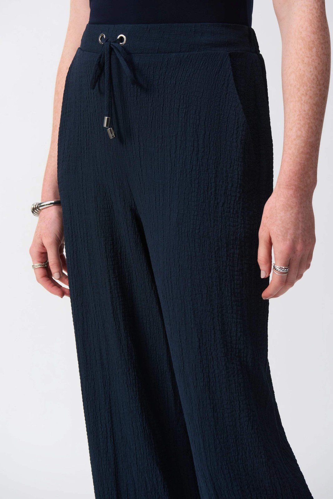 Joseph Ribkoff Midnight Blue Pull On Wide Leg Pants 251293